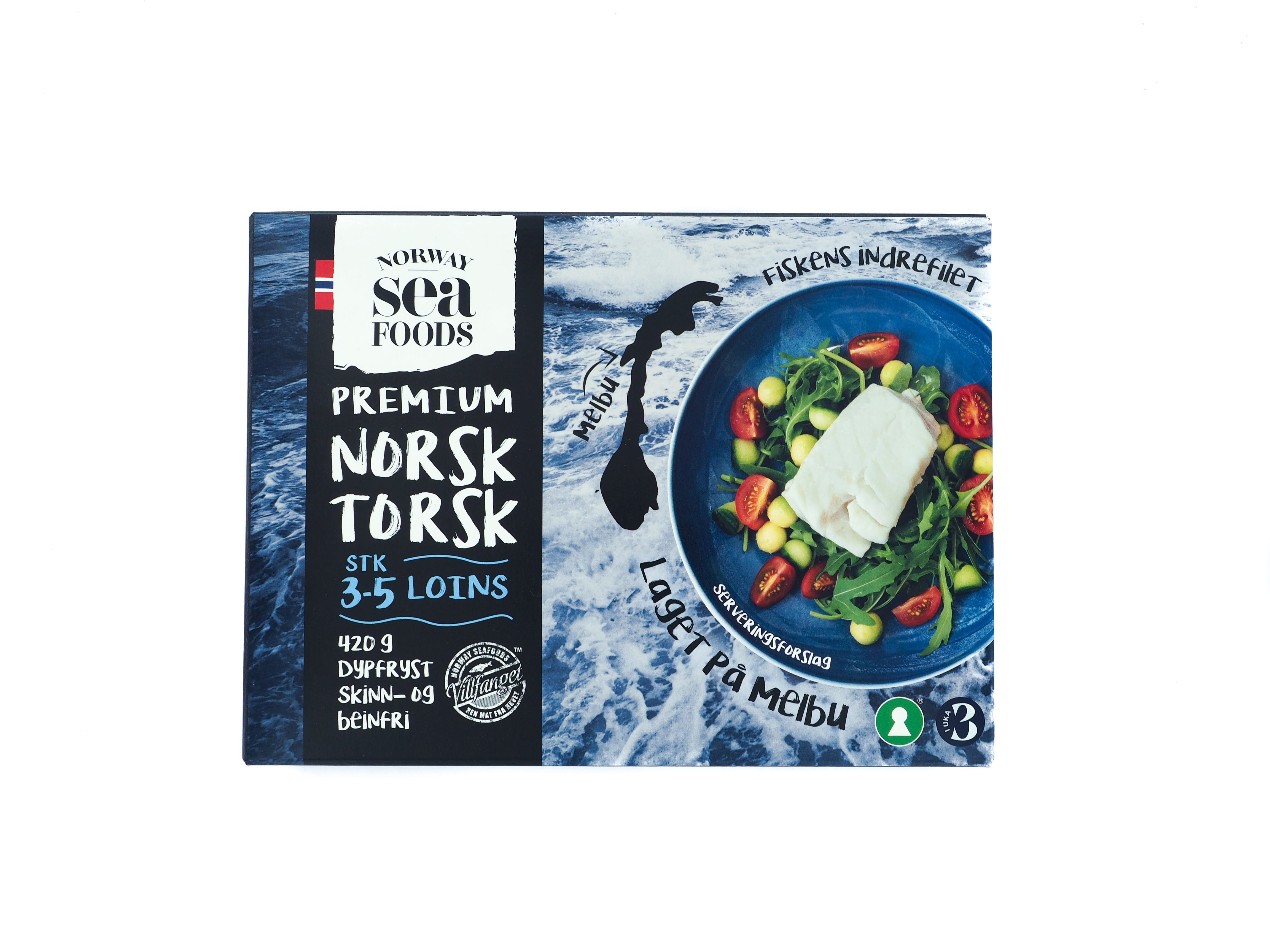Forpakning av Premium Norsk torsk